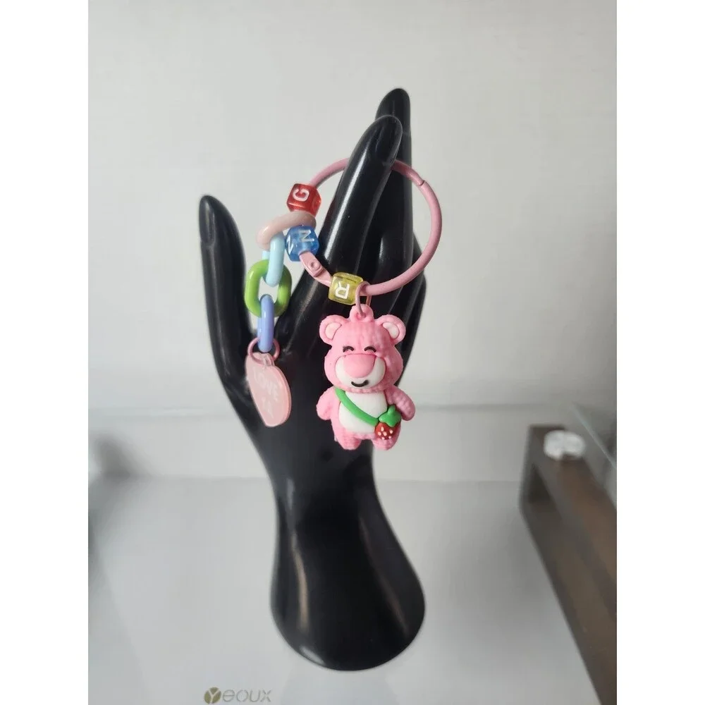 Bear Keychain Happy Bear Bag Charm Key ring Charm New